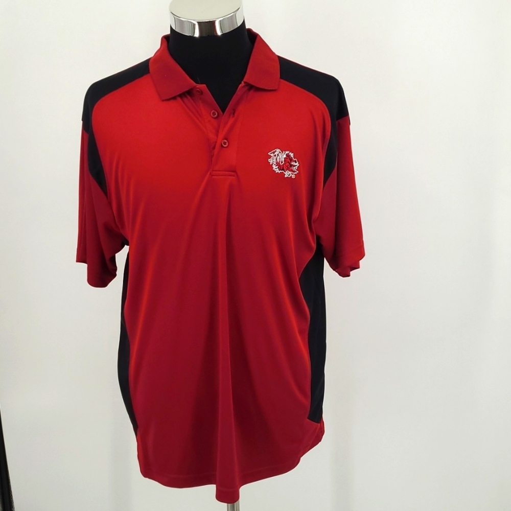J.America Athletic Short Sleeve Gamecocks‎ Polo Men's Size Large